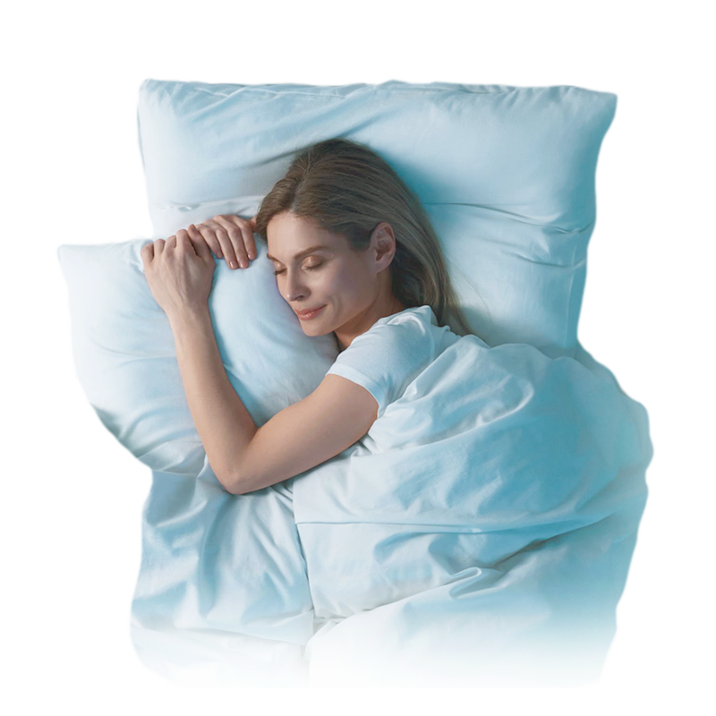 Woman comfortably sleeping