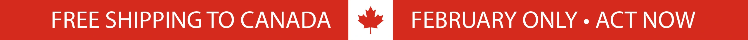 Banner for Free Shipping to Canada